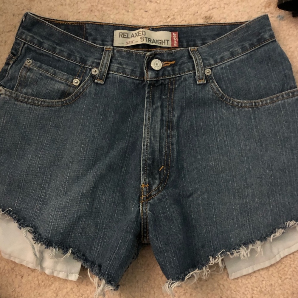 levi high waisted shorts